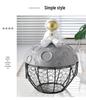 Creative Wrought Iron Hen Basket for Eggs, Garlic, Fruits, Snacks, and Kitchen Decor