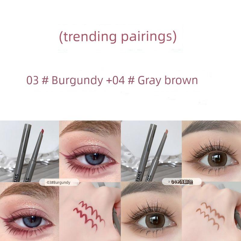 Smooth Color Rendering! Ultra-Fine Blade Head Eyeliner Glue Pen Not Smudge Waterproof Sweat-Proof Durable Newbie Beginner