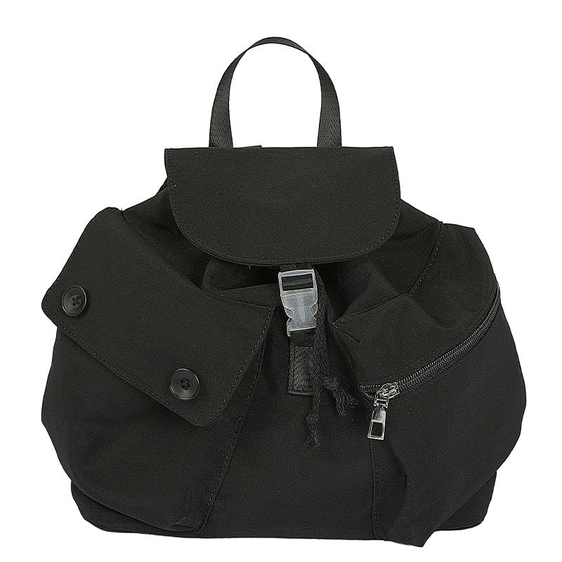 2025 Summer New Canvas Bucket Backpack for College Girls - Simple and Stylish College Style for Class