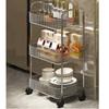Multi Layer Clear Rolling Cosmetic Organizers Mobile Storage Cart For Bedroom Bathroom Makeup Essential