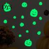 Removable Pumpkin Stickers for Glass Halloween Glow in The Dark Wall Decals, Spooky Luminous Theme Room Decor Stickers, Self-Adhesive DIY Mural