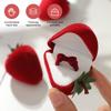 Strawberry Ring Box Children's Cute Jewelry Box Plush Storage Box Gift Box Jewelry Box