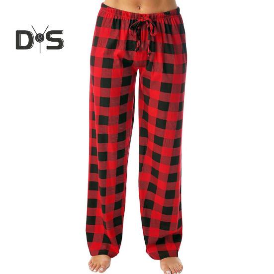 

Женские брюки с высокой эластичной резинкой на талии, широкие брюки, свободные контрастные цвета, клетчатый принт, повседневные мягкие дышащие карманы, длинные женские длинные брюки 3XL красный