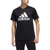 Adidas T Shirts Men's Black Crew Neck Moderate Straight Fit FJ6230