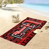 Texas Tech Red Raiders Print Beach Towel, Large Soft Quick Dry Towel for Beach Camping Swimming