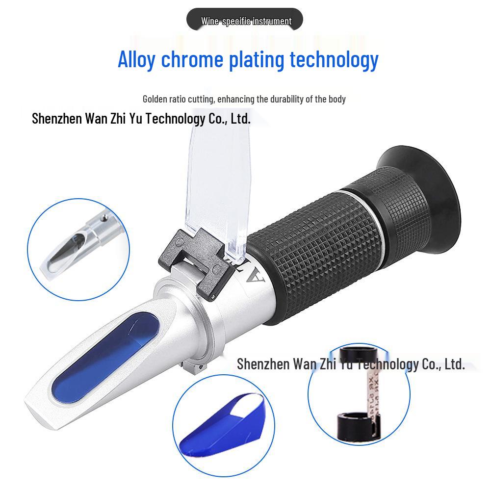 Three-in-One Portable Handheld Refractometer (Brix 0-22/0-25/0-40) for Wine