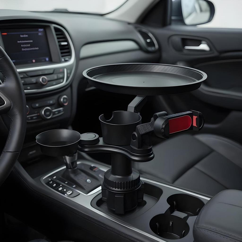Car Cup Holder Tray Car Telescopic Cup Organizer Table Bottle Cell Phone Holder Expander For Daily Commuting Travel Rood Trip