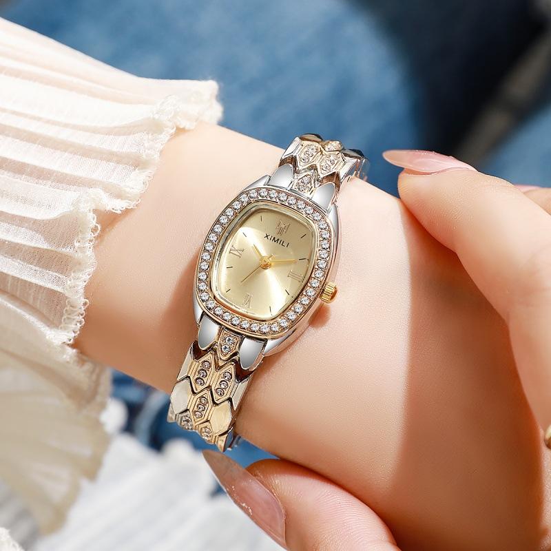 New Temperament Fashionable Diamond-Encrusted Women'S Watch Full Of Diamonds Digital Scale Women'S Quartz Watch Bracelet Watch