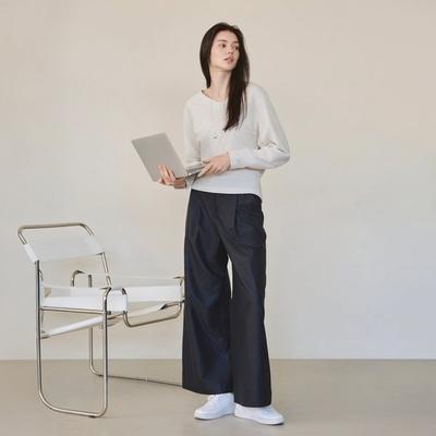 Fake Leather Wide Fit Pants Htwpn5k02t