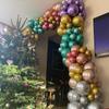 Ballons d'Anniversaire Métalliques 12 Pouces 10/20/30/50 Pcs Ballons en Latex Métal Chrome pour Anniversaire Mariage Baby Shower Décoration Globos Hélium