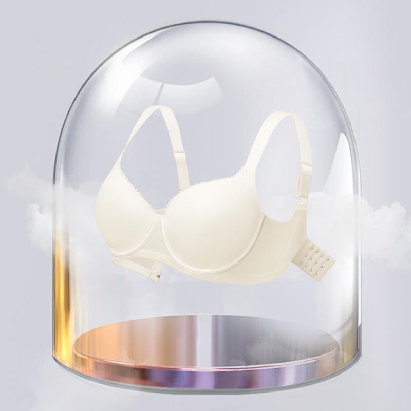 Large size seamless underwear, fat mm women's big breasts show size, sexy gathering, anti-sagging thin bra