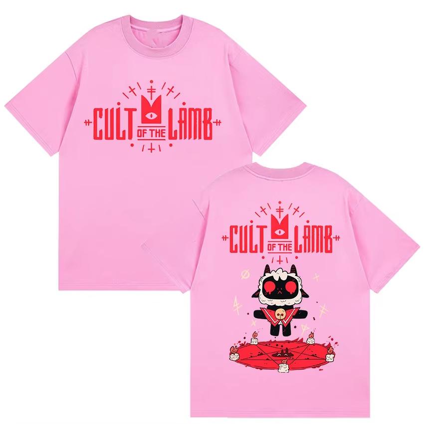 Hot Game Cult of The Lamb Graphic T Shirt Unisex Women Harajuku ONeck pure Cotton Tshirts Summer Cute Casual Clothing Tshirt
