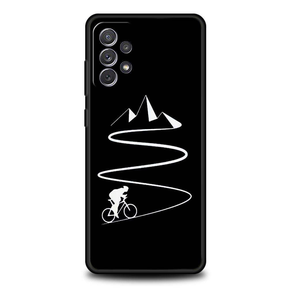 Mountainbike Cycling Kunst Handyhülle für Samsung A51 A71 A21S A11 A15 A25 A31 A41 A23 A33 A53 A73 A03S A05S A13 5G A35 A55 Cover