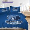 Memphis Grizzlies Bold Fierce Three-piece Set(1 * Duvet Cover + 2 * Pillowcase, Without core)Soft and Comfortable Duvet Cover and Pillowcase