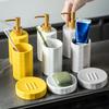 Ceramic Bath Accessories Set For Home Use, AntiSlip Toothbrush Cup Holder With Easy To Clean Glazed Finishes