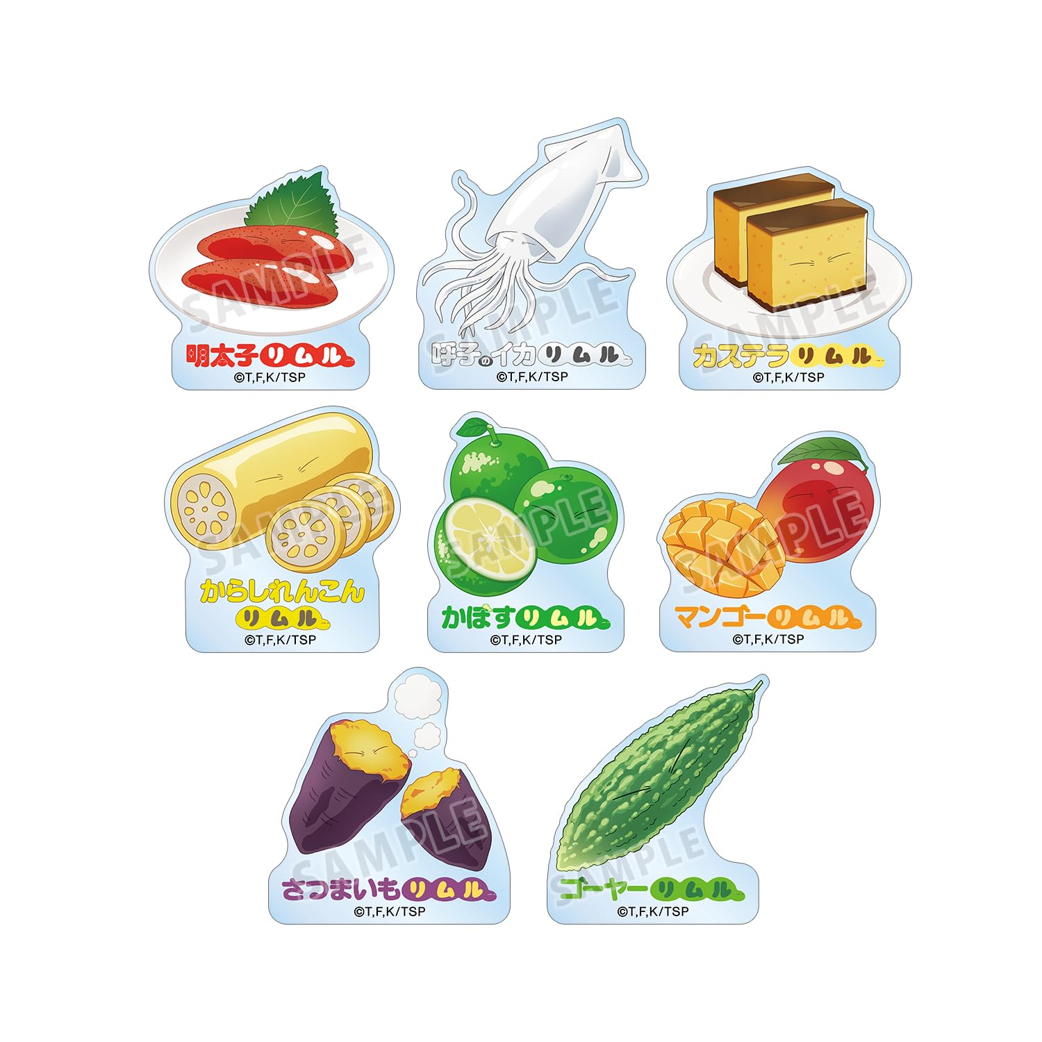 

В тот раз, когда я переродился слизью, Торговые локальные акриловые стикеры Слизь Римуру, версия. Кюсю и Окинава Коробка из 8