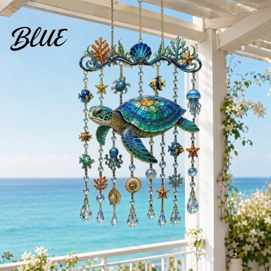 Sonnenlicht Reflektierend Dekoration Stil Meer Acryl Hängend Fenster Meeres Tier Buntglas Schildkröte Wal Delfin Suncatcher Leicht Hängend