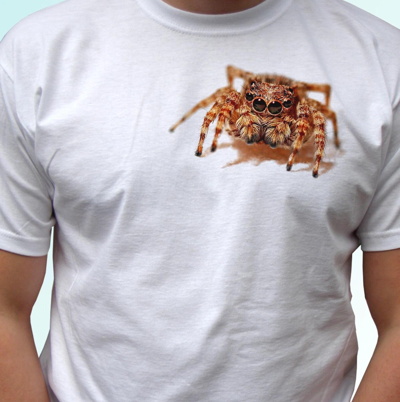 

Spider jumping white kids boys T-Shirt insect phidippus tee top design gift all sizes 140