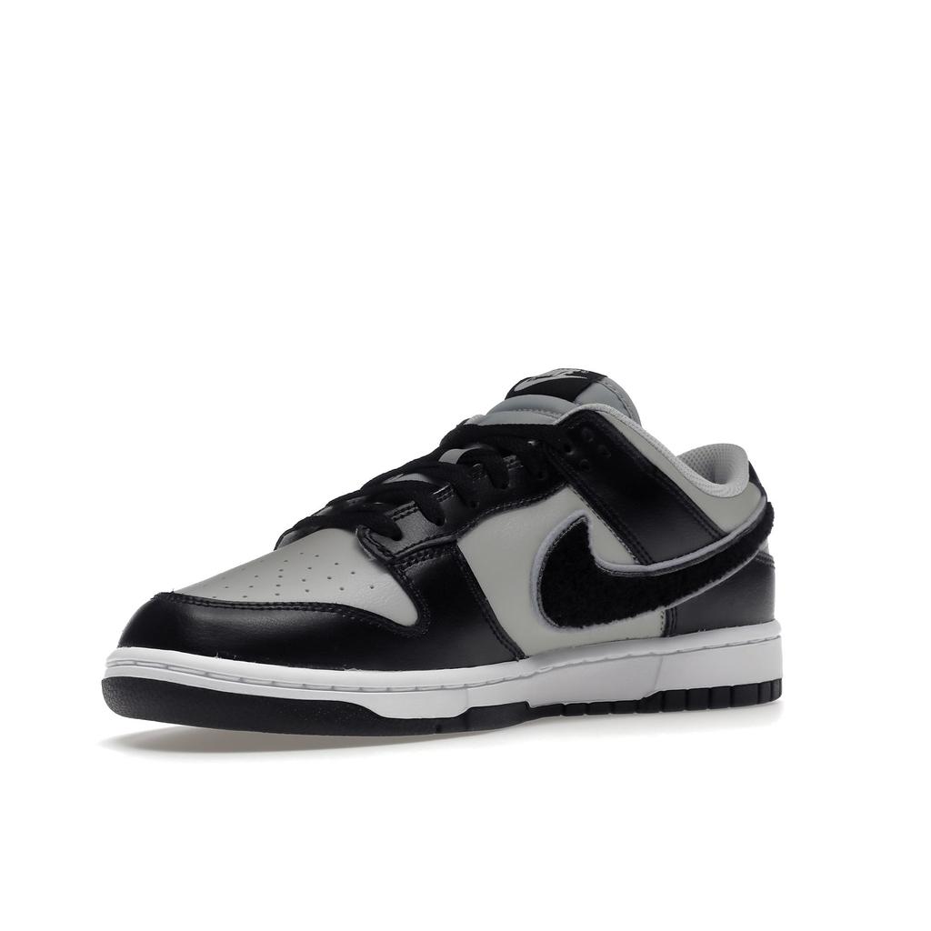 Nike Dunk Low Chenille Swoosh - Black Grey Fog Men Sneakers Wolf-Grey Iron-Grey DQ7683-001