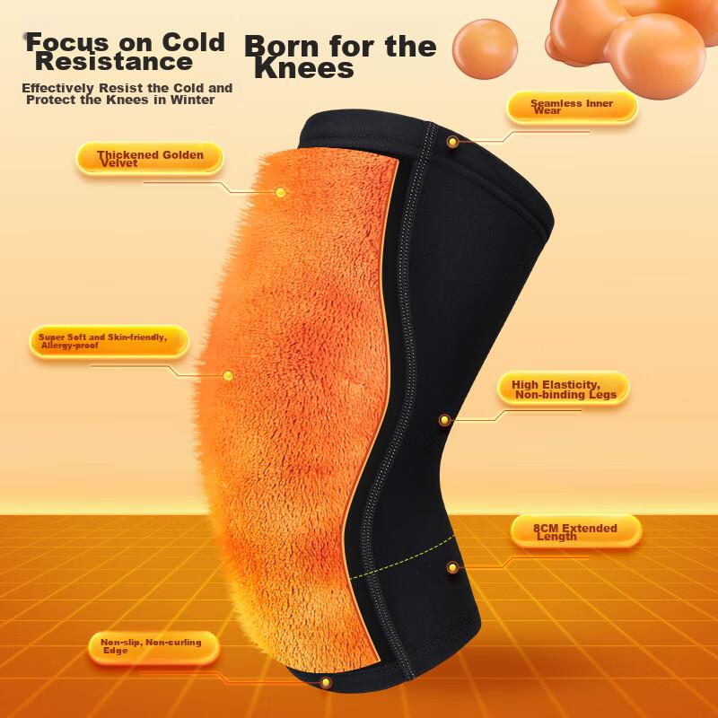 Knee Brace for Warmth, Joint Inflammation Prevention, Cold Protection, Extended Fleece, Middle-Aged And Elderly, Protective Gear