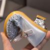 Girls' Leather Shoes High Heel Princess Shoes Sequin Beads Decorative Kids Shoes