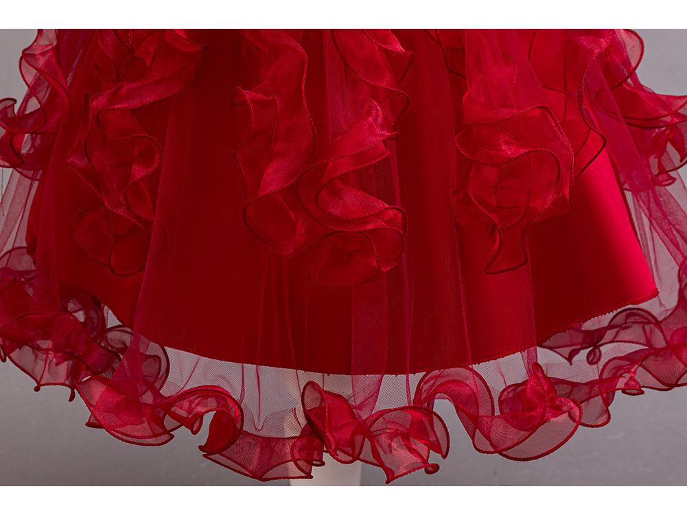 Detské vyšívané sieťované princeznovské šaty - nadýchaná sukňa pre družičku alebo na klavírne vystúpenie