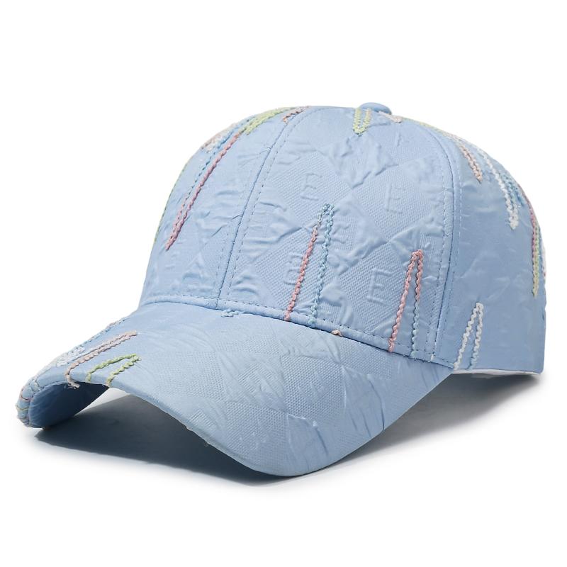 

New Quilted Baseball Cap With Colorful Stripes, Outdoor Casual Sun Hat, Adjustable Adjustable