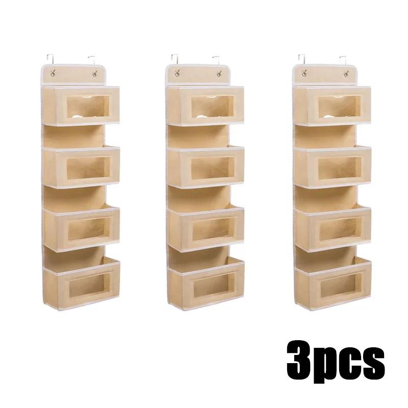 Non-woven Storage Bag Wall Hanging Wardrobe Hanging Finishing Bags Baby Diaper Bags Closet Hanger Dorm Bath Kitchen Storager