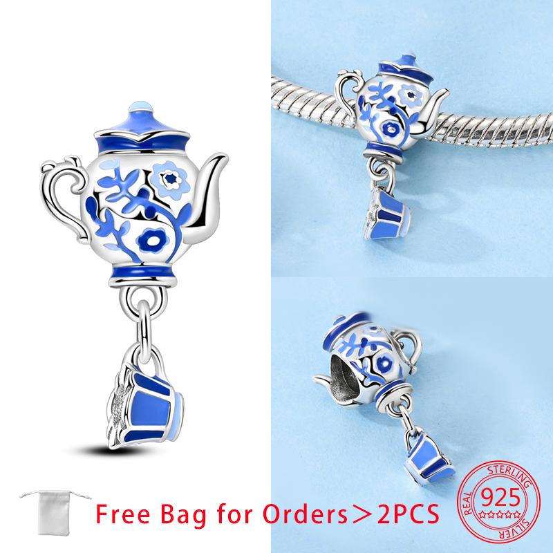 Daily Necessities Mug Game Machine Sound Car Donuts Bead Charms Copper Charm Bead Charms Pendant Compatible With Authentic Bracelets Making Jewellery