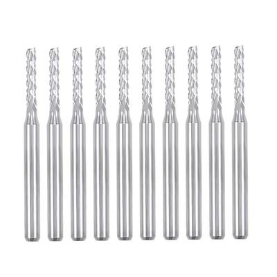 10 Pcs Carbide End Mill Engraving Bits Suitable for PCB and Various Materials
