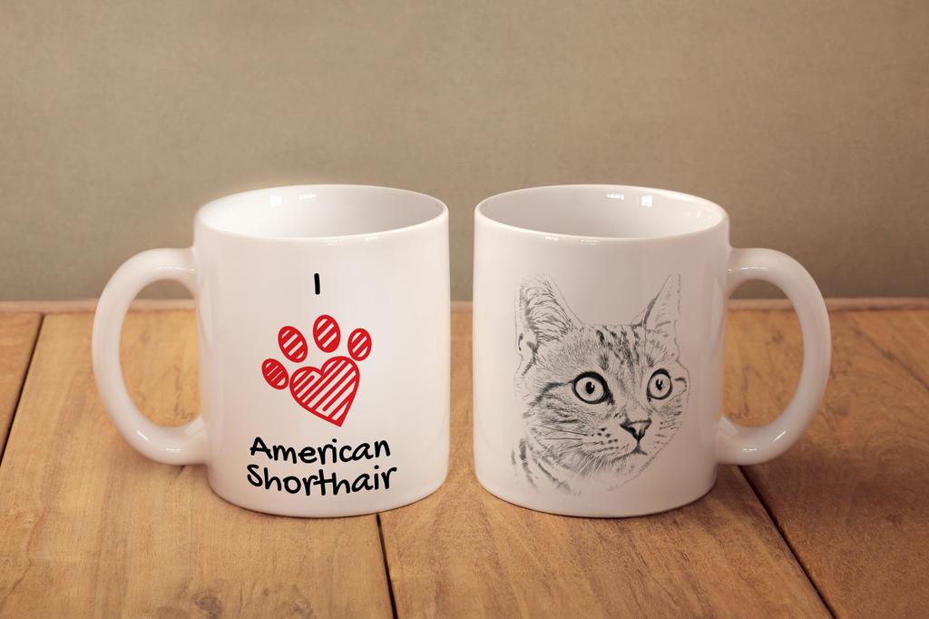 American Shorthair - Cup with a Cat, Cute Cup with Graphics, a Gift with Your Photo from the Art-Dog Brand