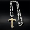 Hip Hop Christliches Biblisches Jesus Kreuz Anhänger Halskette für Männer Frauen Gold Silber Farbe Edelstahl Herr Gebetskette Schmuck