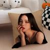 Elegant Korean Beautiful Singer KKarina Cushion Cover Throw Pillow Cover Hidden Button Durable Polyester Chair Cushion