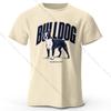 Men's Bulldog Printed T-Shirt 100% Cotton Oversized Tough Graphic Tees for Women Summer Tops Urban Streetwear