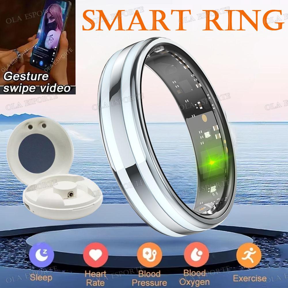 New 6.3mm Thin Smart Ring Health Monitor Smartring Outdoor Waterproof Ring Heart Rate Body Temperature Monitoring Sports rings