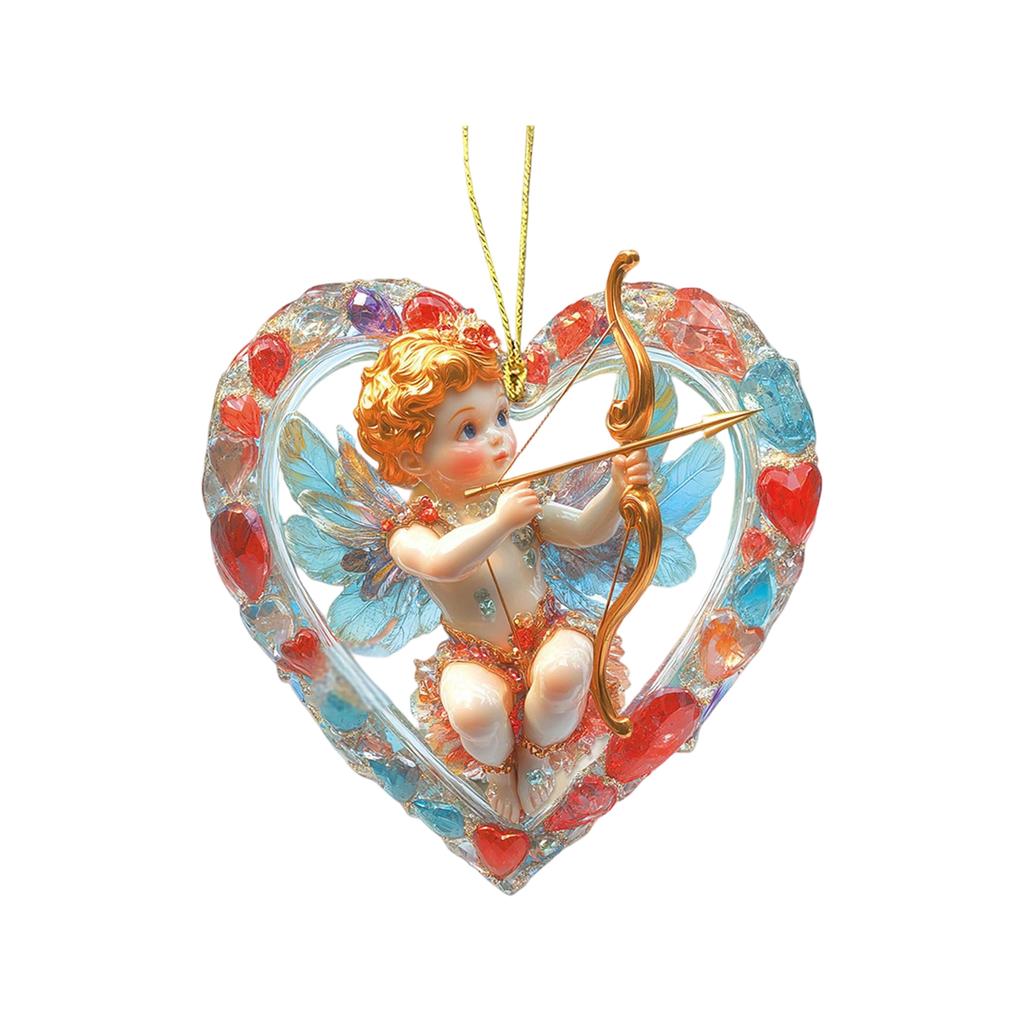 Girl Acrylic 2D Flat Decorative Pendant Creative Valentine's Day Ornament