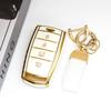 4 Buttons Tpu Auto Keychain Shell Fob Holder Protector Accessories For Hyundai - Genesis G70 G80 G90 Car Key Case Cover