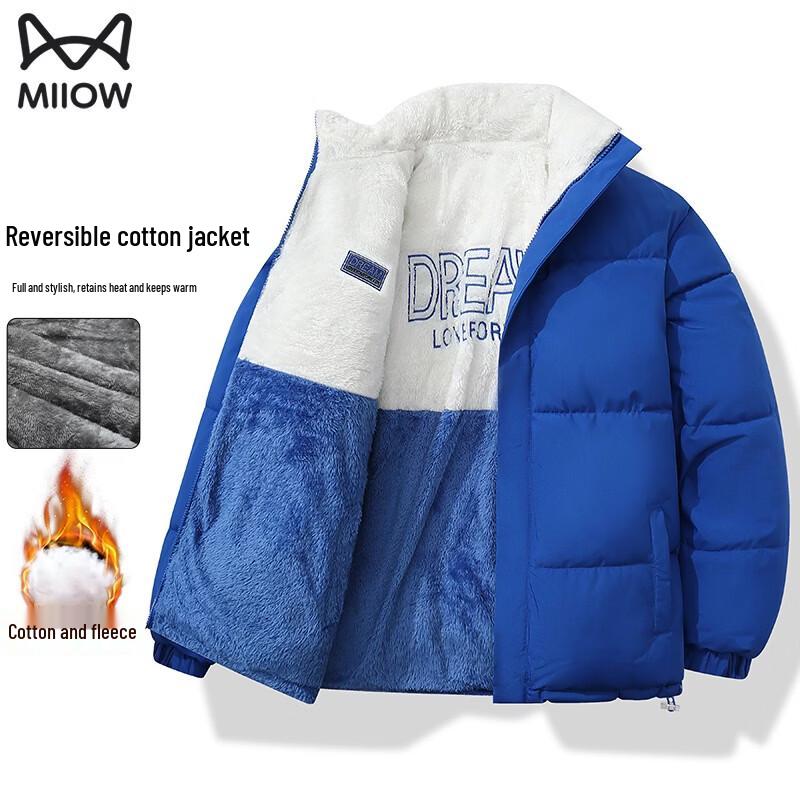 

MiiOW Men s 2025 Winter Reversible Stand-Collar Padded Jacket XL