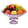 Sophisticated High Foot Glass Display Bowl Organiser With Butterfly Knot Detail For Living Room Decoration