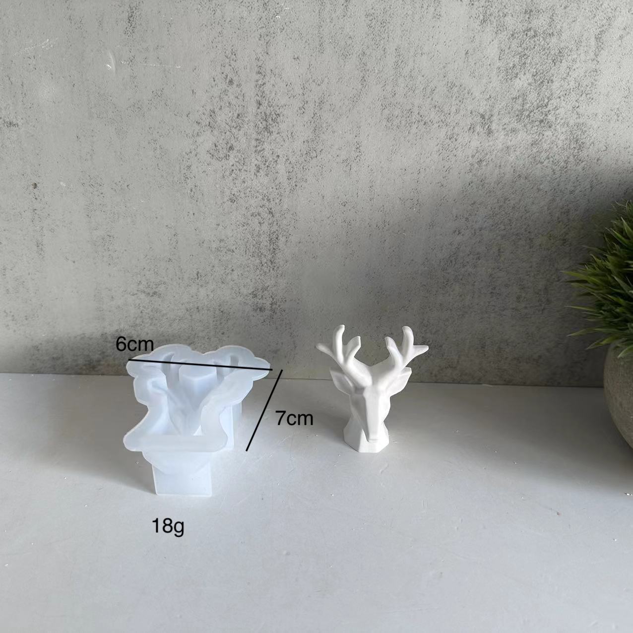 

Большая и маленькая форма из силикона для отливки гипсовых украшений в виде лосей для подвешивания на стену, рождественская форма для декоративных украшений в виде лося, украшение для дома