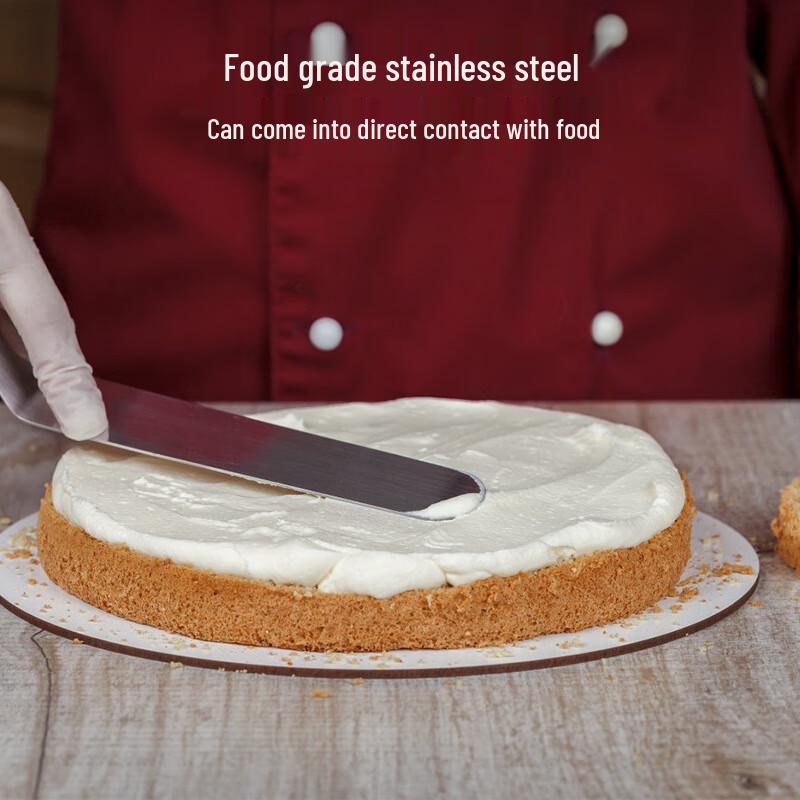 8-Zoll Edelstahl Rosenholzgriff Kuchenspatel