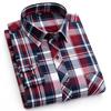 New Cotton Plaid Casual Shirts For Men Long Sleeve Fashion Print Checked Regular Fit Mens Plaid Shirts Dress Daily Clothing Soft