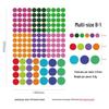 Colorful Polka Dot Stickers for Kids' Journals and DIY Albums