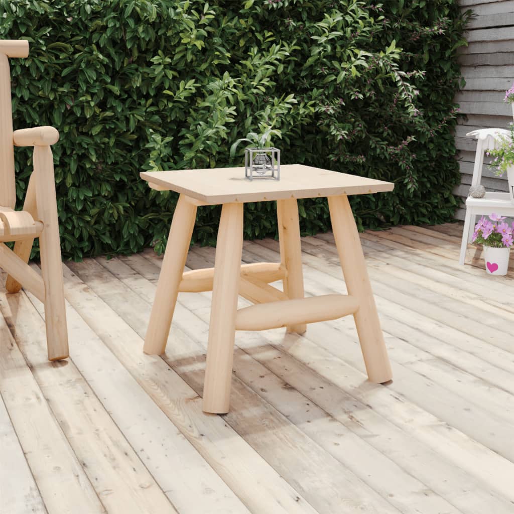 Side Table 49x49x50 cm Solid Spruce Wood