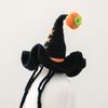 Breathable Halloween Dog Hat Pumpkin Halloween Cat Headgear Creative Woven Pets Wizard Hat  Cosplay