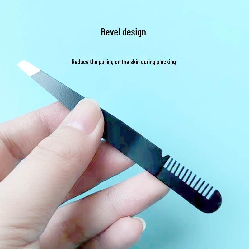 

Пинцет для бровей из нержавеющей стали с расческой - Инструмент для придания формы бровям