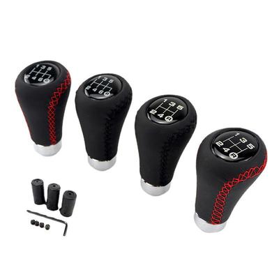 Pomo de Cambio Universal Creativo de Cuero de 5-6 Velocidades para Modificación de Coche