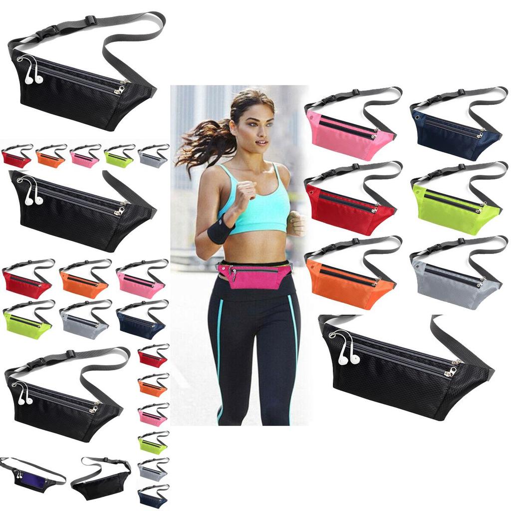 Portable Waterproof Running Belt Fanny Pack With Multiple Zipper Pockets For Safe Storage
