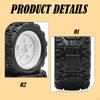 4 Pieces 1/18 RC Car Tires, 2.8 Inch Diameter, with 5 Star, Easy to Install Accessories,