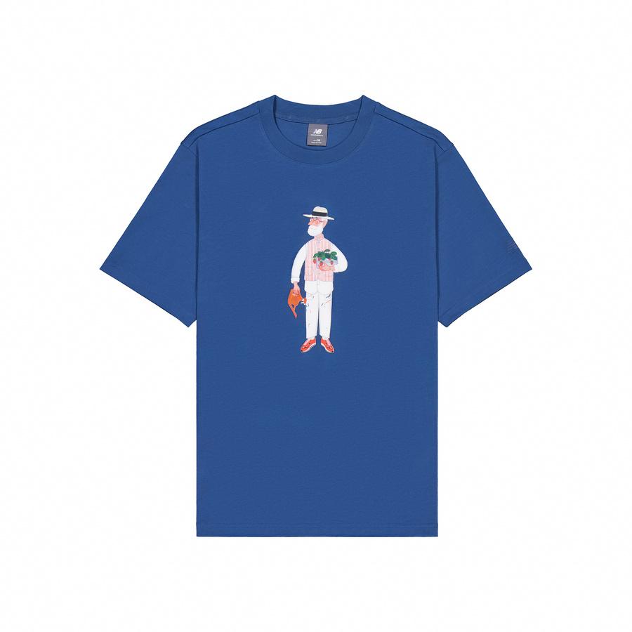 New Balance T Shirt Unisex Indigo NEE28083-DIG L